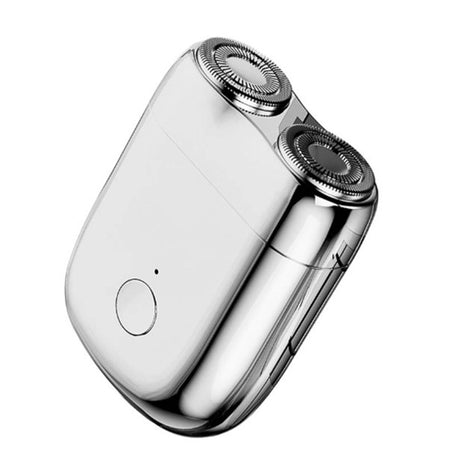 Mini Aparat De Ras Electric, Din Abs Cu Fibra De Carbon, Portabil, Cap Rotativ Detasabil Cu 2 Lame De Otel, Rezistent La Apa, Incarcare Type-C, Autonomie 45 Min - vivimall.ro