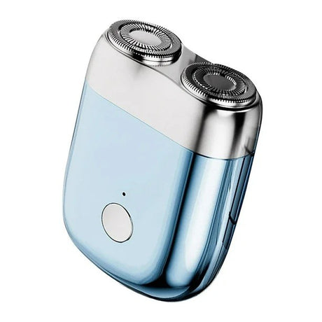 Mini Aparat De Ras Electric, Din Abs Cu Fibra De Carbon, Portabil, Cap Rotativ Detasabil Cu 2 Lame De Otel, Rezistent La Apa, Incarcare Type-C, Autonomie 45 Min - vivimall.ro