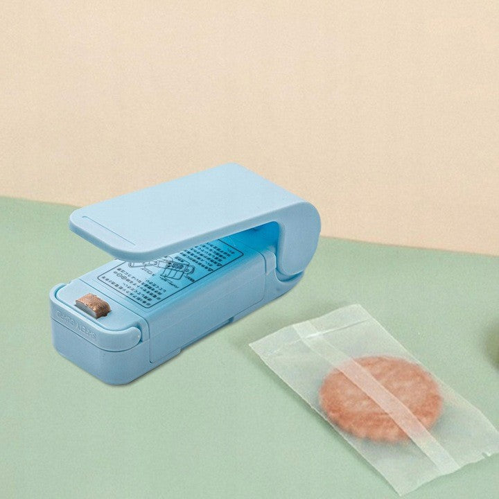 Mini Aparat De Sigilat Pungi Cu Baterii, Etansare Prin Caldura, Spate Magnetic, Portabil, 9.7X3 Cm - vivimall.ro