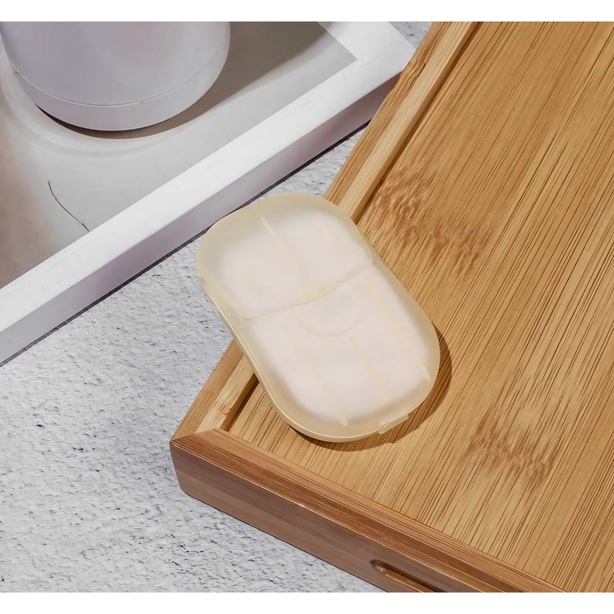 Mini Cutie De Sapun Din Hartie, De Unica Folosinta, Portabila, Potrivit Pentru Calatorii, 20 Buc - vivimall.ro