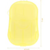 Mini Cutie de Sapun din Hartie, Flippy, de Unica Folosinta, Portabila, Potrivit pentru Calatorii, 20 foite, Galben