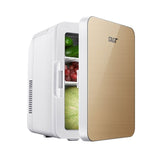 Mini Frigider Cosmetice, Dubla Functie De Incalzire/Racire, Portabil, Exterior -, Interior - 14X24X15, Cm 8L, Gold, Resigilat - vivimall.ro