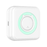 Mini Imprimanta Foto Portabila, 5 Role De Hartie Termica, 5 Role Autocolante, 3 Role Colorate, Pixuri, Incarcare Usb, Alb - vivimall.ro