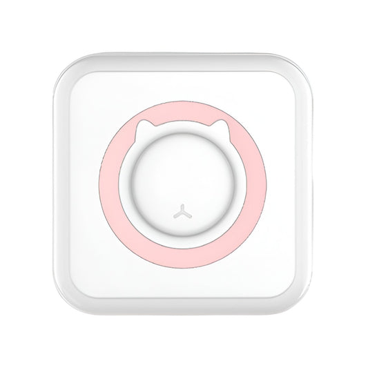 Mini Imprimanta Foto Portabila, Vivimall, 5 Role de Hartie Termica, 5 Role Autocolante, 3 Role Colorate, Pixuri, Incarcare USB, Model Pisica, Alb Roz - vivimall.ro