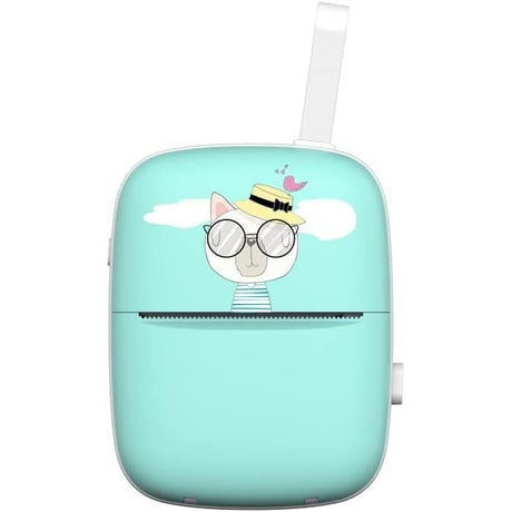 Mini Imprimanta Foto Portabila, Incarcare Usb, Bluetooth, Print , Albastru - vivimall.ro