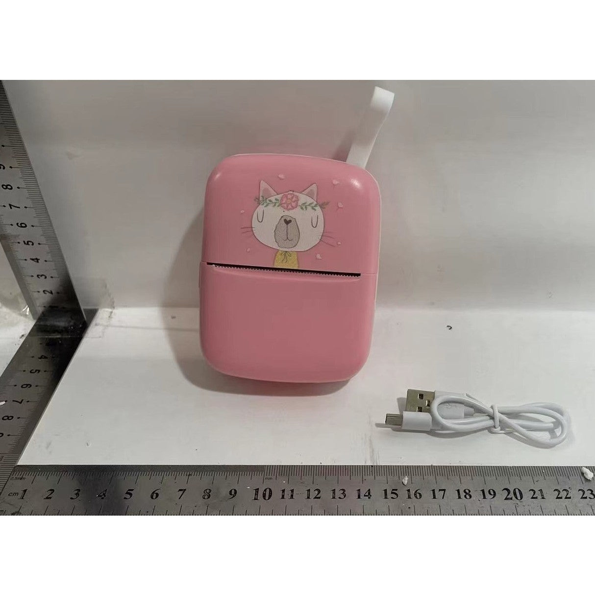 Mini Imprimanta Foto Portabila, Incarcare Usb, Bluetooth, Print , Roz - vivimall.ro