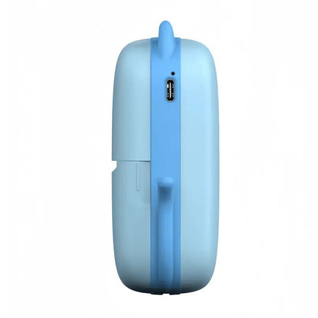 Mini Imprimanta Foto Portabila, Vivimall, Incarcare USB, Bluetooth, Model Pisicuta, Print Alb-Negru, Albastru - vivimall.ro