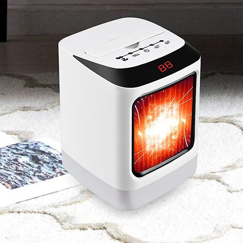 Afișaj digital al mini încălzitorului Vivimall indicând temperatura curentă a camerei