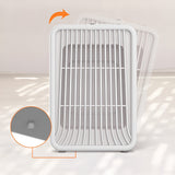 Mini Incalzitor pentru Birou, Flippy, Incalzire si Racire, 1000-1200W, cu Lumini, cu Maner, Lungime Cablu 1.5 m, 3 Trepte de Temperatura, 15.3x13.8x22.5 cm, Alb