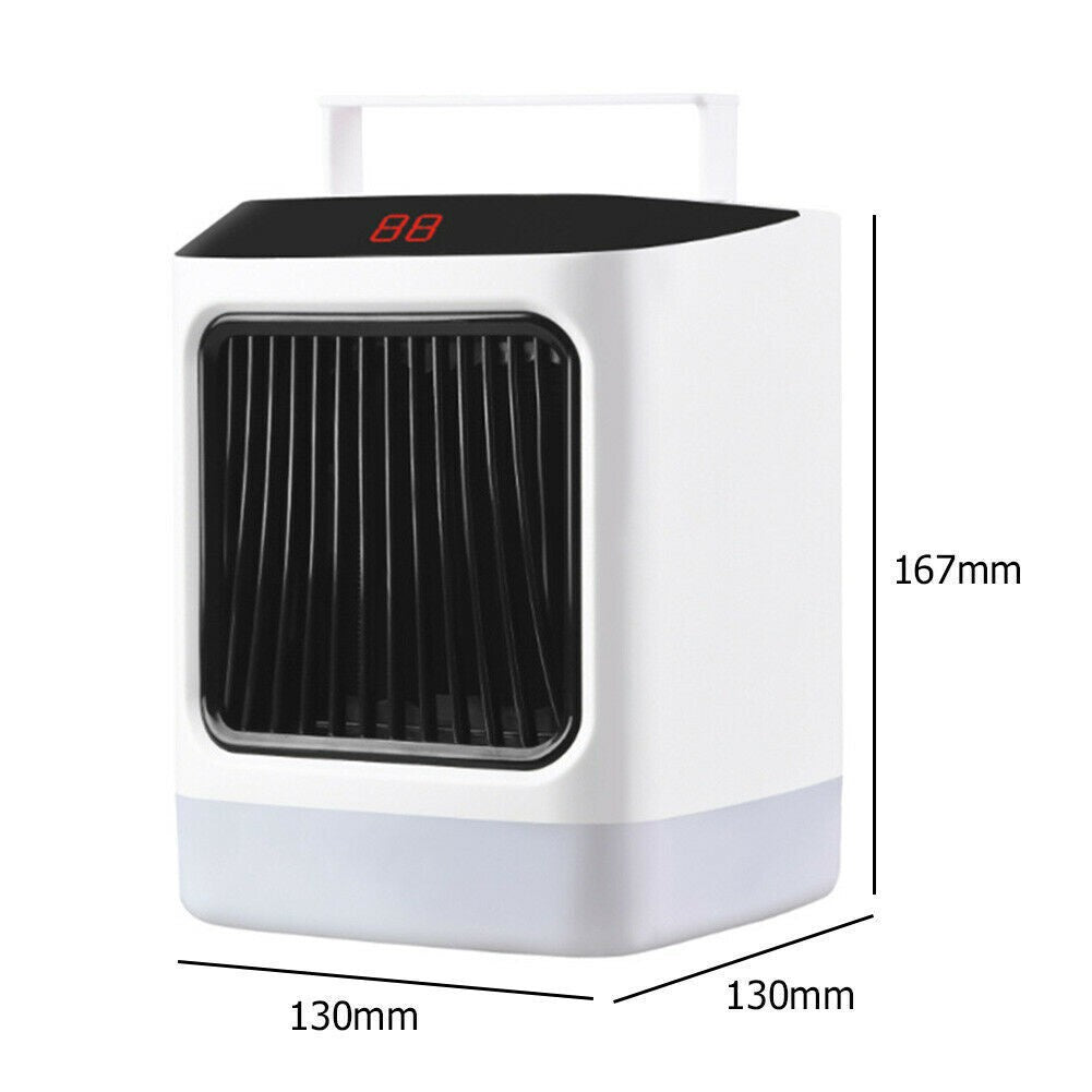 Mini încălzitor portabil 1000W cu termostat reglabil, vedere laterală dreaptă