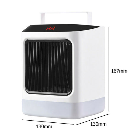 Mini încălzitor portabil 1000W cu termostat reglabil, vedere laterală dreaptă
