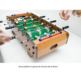 Mini Masa De Fotbal Cu Teren Si 18 Jucatori 6 Manere, Cu Tablou Pentru Scor, Din Metal, Lemn Si Abs, Cu Picioruse, Pentru Copii/Adulti - vivimall.ro