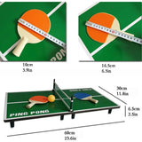 Mini Masa de Ping Pong Vivimall, pentru interior, Material Lemn, 60 x 10 x 30 cm, 2 mingi, portabila, verde - vivimall.ro