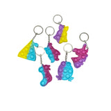 Mini POP IT Jucarie Push Pop Bubble Fidget Breloc, Modele diverse, Multicolor,Model random - vivimall.ro