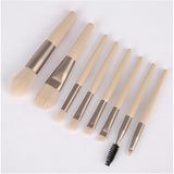 Mini Set Portabil 8 Pensule De Machiaj Cu Husa - vivimall.ro