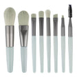 Mini Set Portabil 8 Pensule De Machiaj Verzi - vivimall.ro