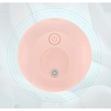 Mini umidificator roz cu vaporizare fină activă, vedere laterală, alimentare USB 5V