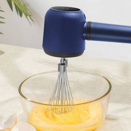 Mixer Electric Fara Fir, Mixer Pentru Oua Smantana Frisca, Maner Plastic, Usor De Utilizat Si Depozitat, 20 X 8.5 X 14.5 Cm, Albastru Inchis - vivimall.ro