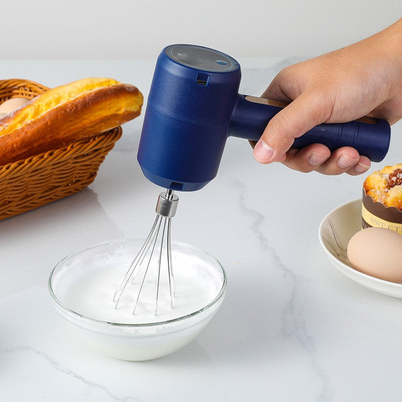 Mixer Electric Fara Fir, Pentru Uz Casnic, Pentru Oua Smantana Frisca, Maner Plastic, Usor De Utilizat Si Depozitat, 3 Accesorii, Albastru Inchis - vivimall.ro