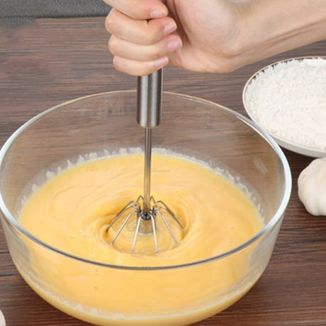 Mixer Manual, Pentru Oua Smantana Frisca Aluat, Maner Otel Inoxidabil, Usor De Utilizat Si Depozitat, Argintiu - vivimall.ro