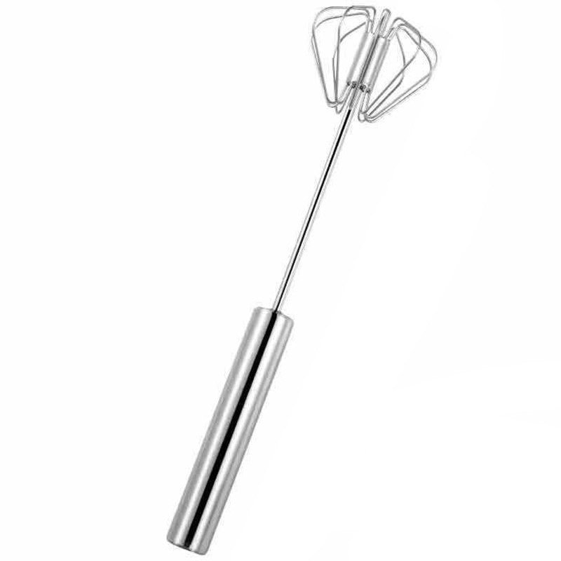 Mixer Manual, Vivimall, pentru Oua Smantana Frisca Aluat, Maner Otel Inoxidabil, Usor de Utilizat si Depozitat, 33 x 7 cm Argintiu - vivimall.ro