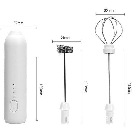 Mixer Spuma Lapte, Electric Cu Incarcare Usb, Bauturi Calde/Reci, Maner Izolat Termic, Otel Inoxidabil, Pentru Latte, Ciocolata Calda, Cappuccino, Frappe, Usor De Folosit, 2 Accesorii - vivimall.ro