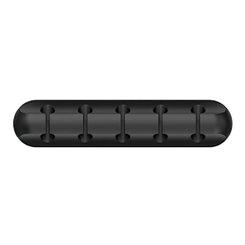 Organizator de Cabluri, Vivimall, Autoadeziv, Multifunctional, 5 Locuri de Suport, 9.6x2.2cm, Negru - vivimall.ro