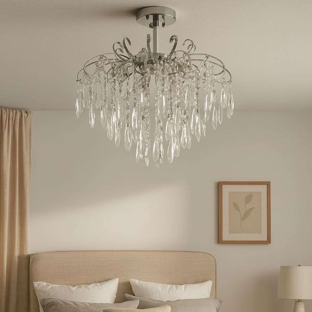 Candelabru Cristal Edinburgh Eleganza, 5Xe27, Diametru 47Cm - vivimall.ro