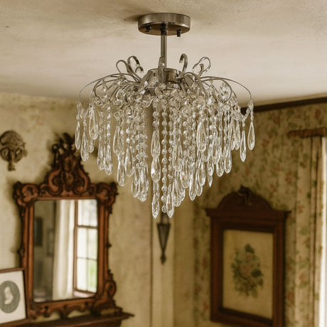 Candelabru Cristal Edinburgh Eleganza, 5Xe27, Diametru 47Cm - vivimall.ro
