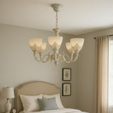 Lustra Vintage, Tip Pendul Cu Brate, Cottage, Circulara, 5Xe27, Sticla Si Metal - vivimall.ro