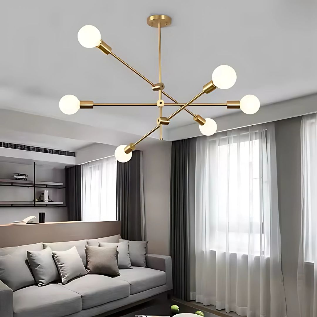 Lustra Dariya, 3 Brate, 6X E27, Metal - vivimall.ro