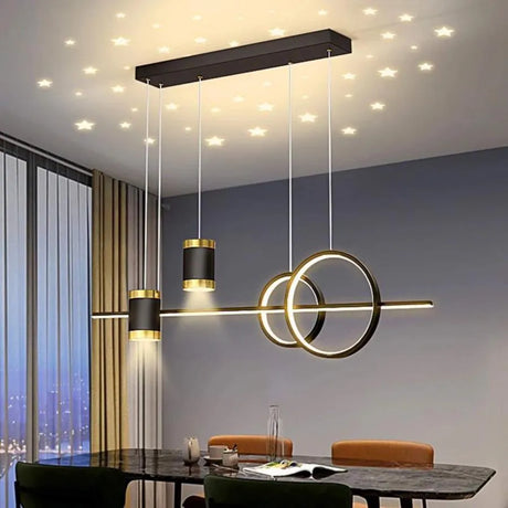 Lustra Led Suspendata Cu Telecomanda Paulina, Lumina Rece/Calda/Neutra, Dimabila - vivimall.ro