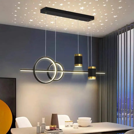 Lustra Led Suspendata Cu Telecomanda Paulina, Lumina Rece/Calda/Neutra, Dimabila - vivimall.ro