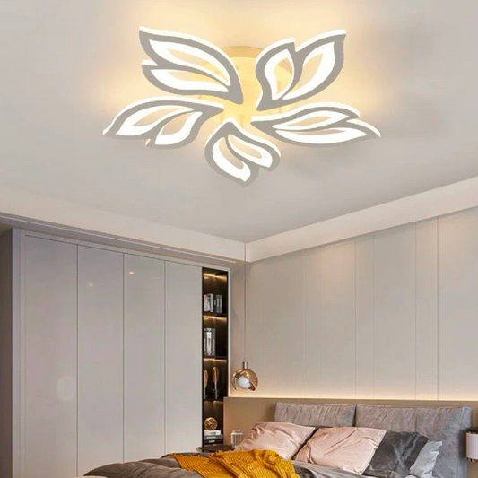 Lustra Led Cu Telecomanda Lily, 5 Elemente, Lumina Rece/Calda/Neutra, Dimabila - vivimall.ro