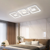 Lustra Led Cu Telecomanda Felix, 3 Patrate, Lumina Rece/Calda/Neutra, Dimabila - vivimall.ro