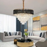 Candelabru Cristal Versailles Magno 8Xe27, Diametru 60Cm, Lucios Si Negru - vivimall.ro