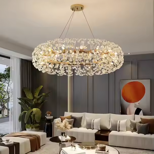 Candelabru Cristal Segovia Magno 5X E14, Diametru 60Cm, Lucios - vivimall.ro