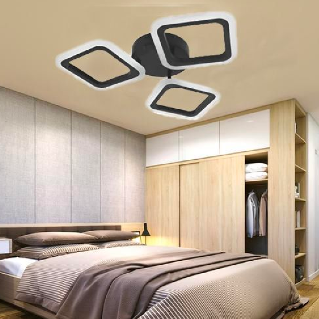 Lustra Led Pulsaris, 3 Patrate, Lumina Rece/Calda/Neutra - vivimall.ro