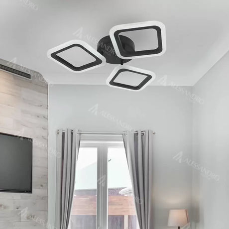Lustra Led Pulsaris, 3 Patrate, Lumina Rece/Calda/Neutra - vivimall.ro
