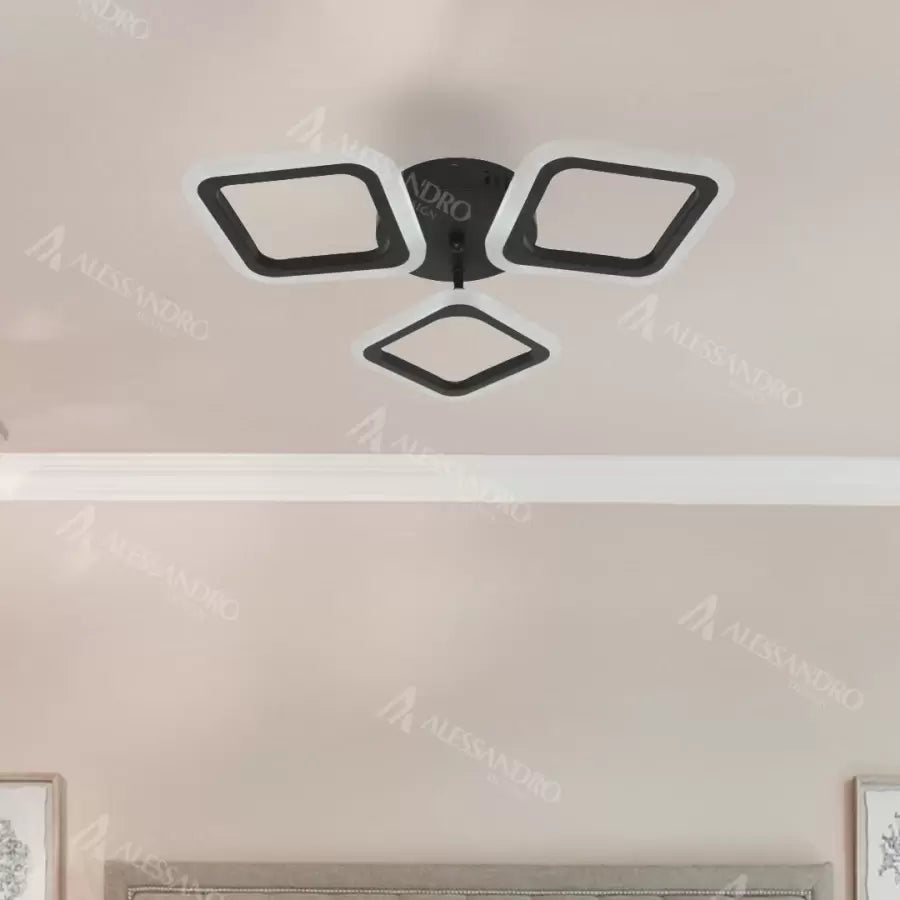 Lustra Led Pulsaris, 3 Patrate, Lumina Rece/Calda/Neutra - vivimall.ro