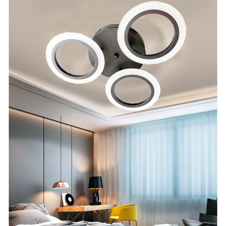 Lustra Led Mara, 3 Cercuri, Lumina Rece/Calda/Neutra - vivimall.ro