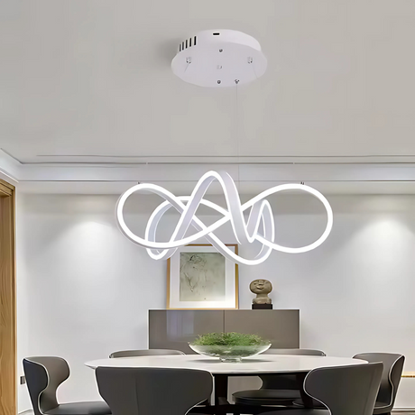 Lustra Led Suspendata Cu Telecomanda Infinity Halo, Lumina Rece/Calda/Neutra, Dimabila - vivimall.ro