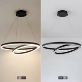 Lustra Led Suspendata Pagano, 2 Cercuri, Lumina Rece/Calda/Neutra, Dimabila - vivimall.ro