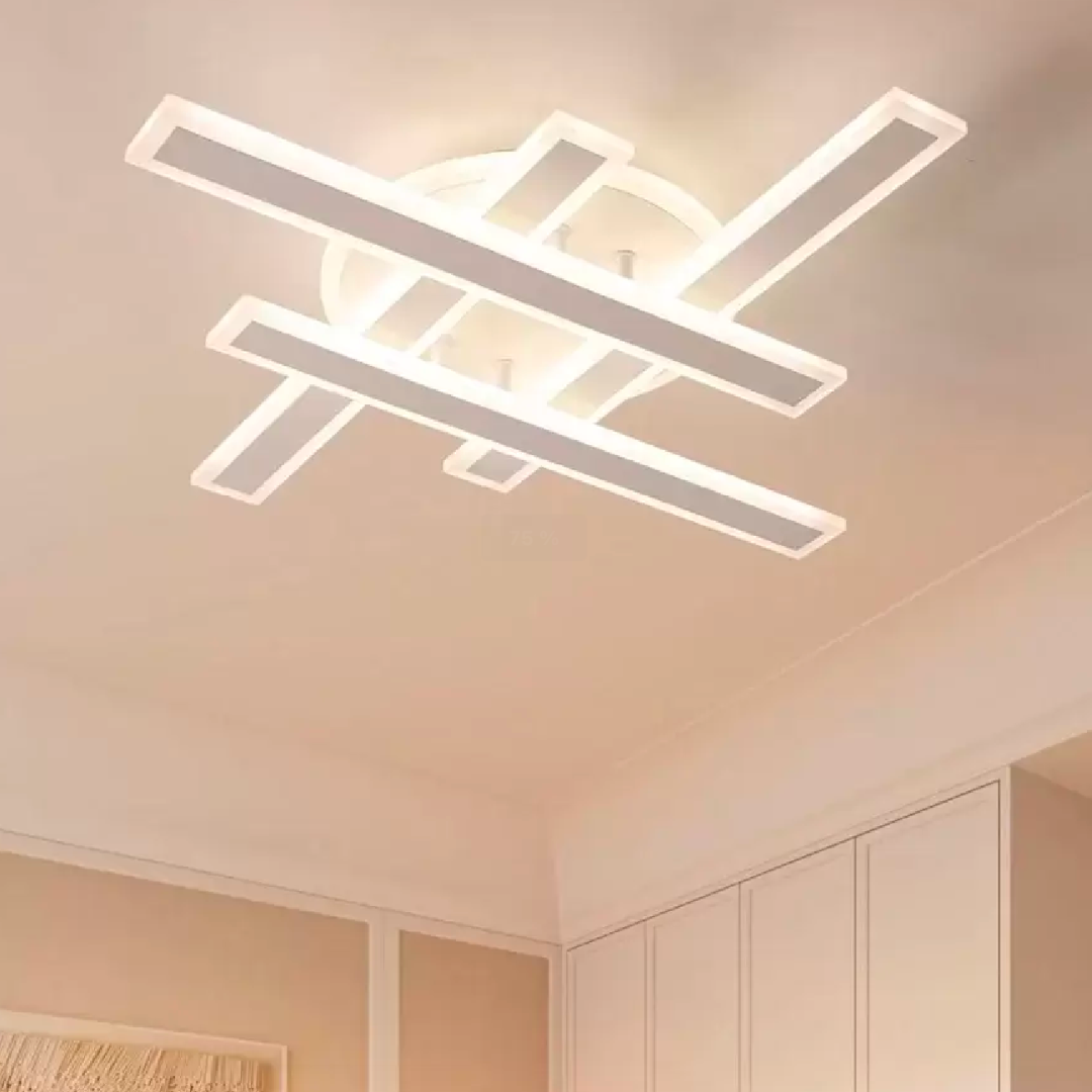 Lustra Led Cu Telecomanda Shawn, Liniara, Lumina Rece/Calda/Neutra, Dimabila - vivimall.ro