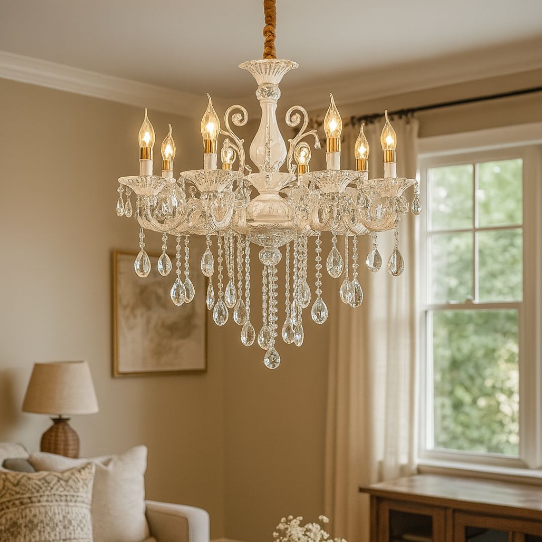 Candelabru Cristal Sanssouci Magno, 8Xe14, Diametru 70Cm - vivimall.ro