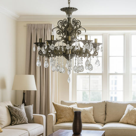 Candelabru Cristal Sanssouci Magno, 8Xe14, Diametru 65Cm - vivimall.ro
