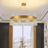 Candelabru Cristal Alhambra Eleganza, Led, Diametru 49Cm, Lumina Calda/Rece/Neutra, Dimabil, Inaltime Reglabila - vivimall.ro