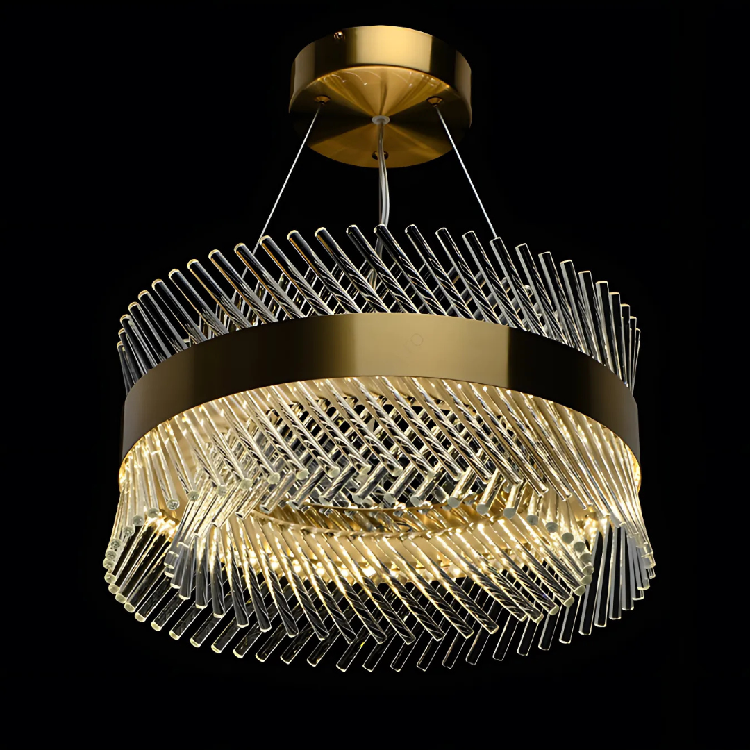 Candelabru Cristal Alhambra Nobile, Led, Diametru 40Cm, Lumina Calda/Rece/Neutra, Dimabil, Inaltime Reglabila - vivimall.ro