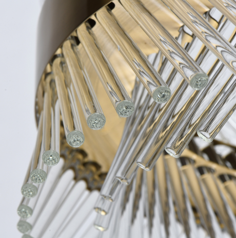 Candelabru Cristal Alhambra Nobile, Led, Diametru 40Cm, Lumina Calda/Rece/Neutra, Dimabil, Inaltime Reglabila - vivimall.ro
