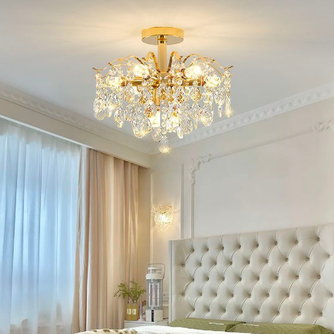 Candelabru Cristal Fiamma, 6X E14, Diametru 45Cm - vivimall.ro